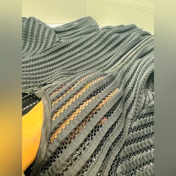 Damee, Inc. Sz Zipper Jacket Cover Up Top Shirt Blouse Black S - Picture 4 of 5